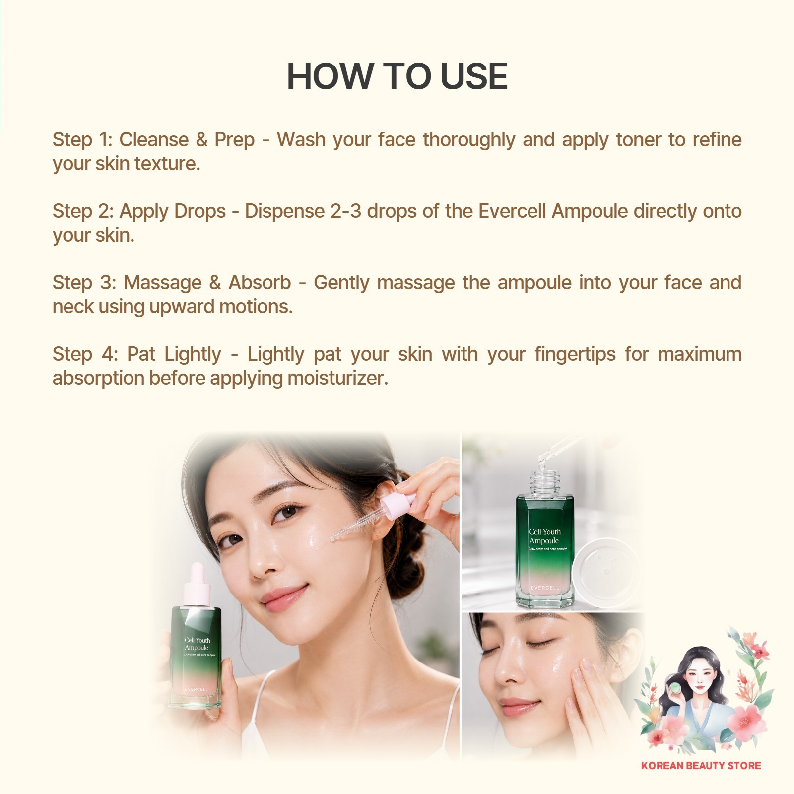 Evercell Cell Youth Stem Cell Exosome Hyaluronic Acid Ampoule 30ml x 2pcs Set