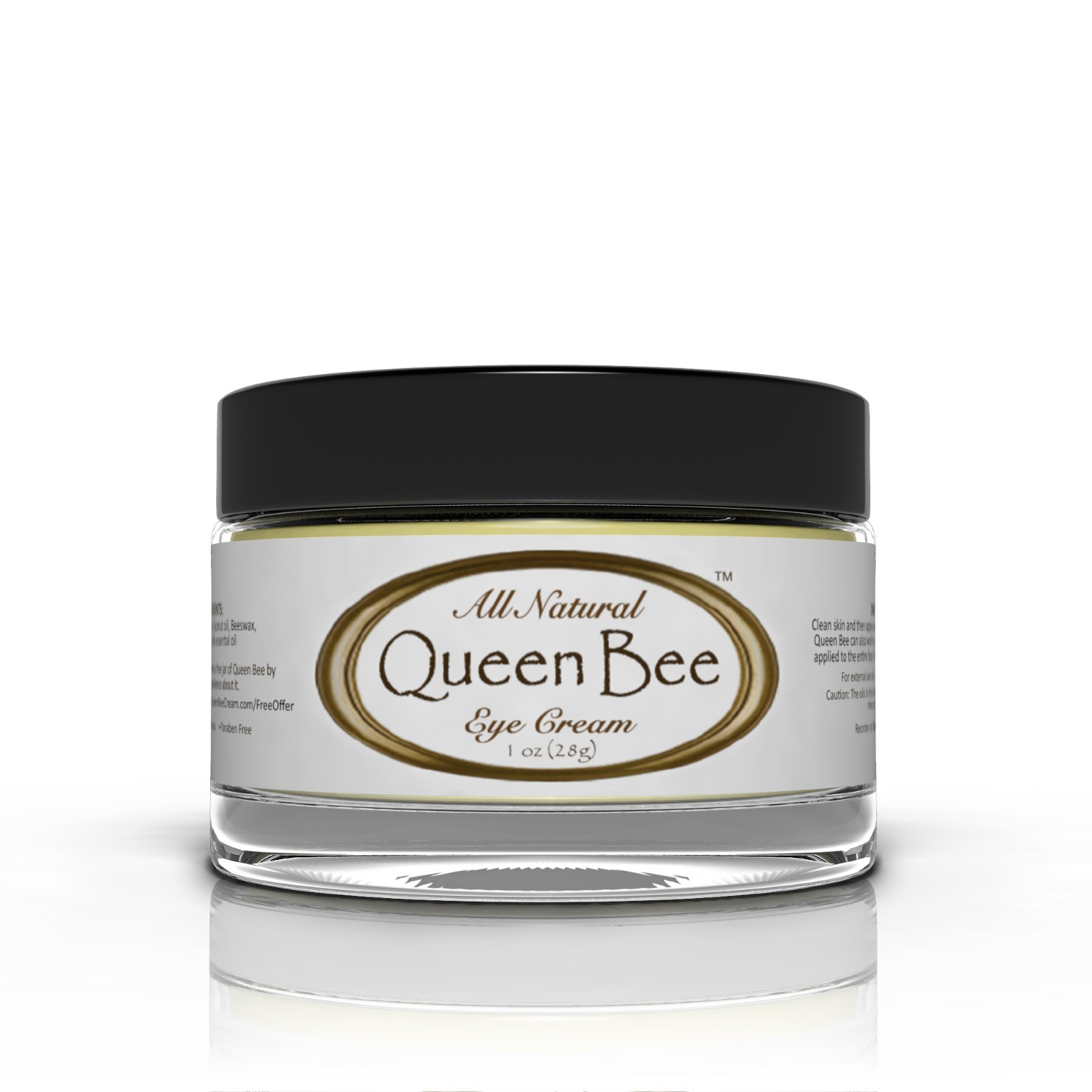 QUEEN BEE 100% Organic Under Eye Dark Circle Treatment Cream (1oz) bags wrinkles
