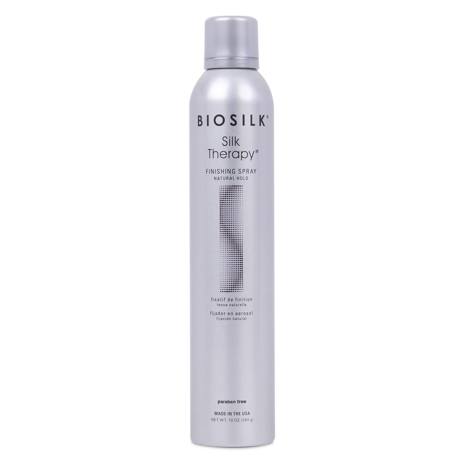 BioSilk Silk Therapy Finishing Spray, Natural 10 Ounce (Pack of 1), Gray