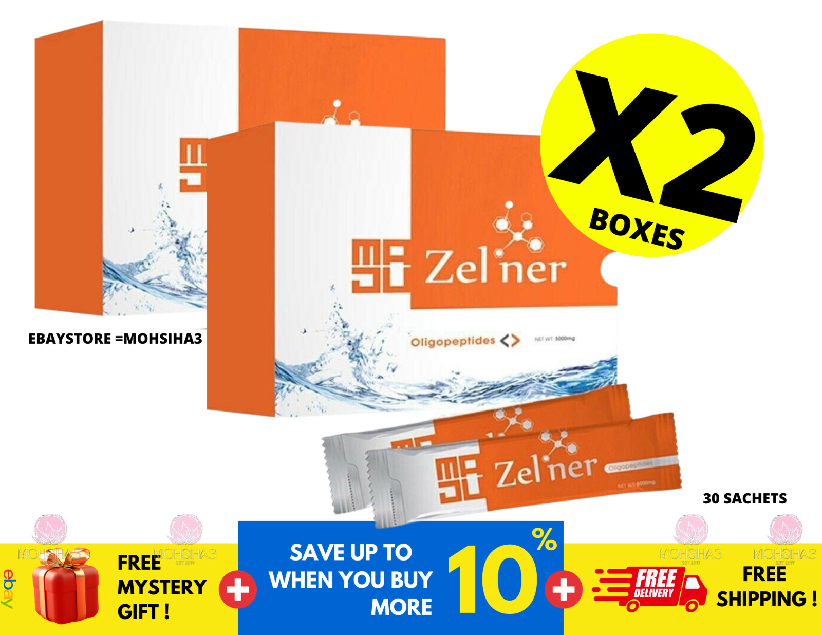 2 Box Singapore Magic Life Zelner Oligopeptides 5g x 15 sachets FREE SHIPPING