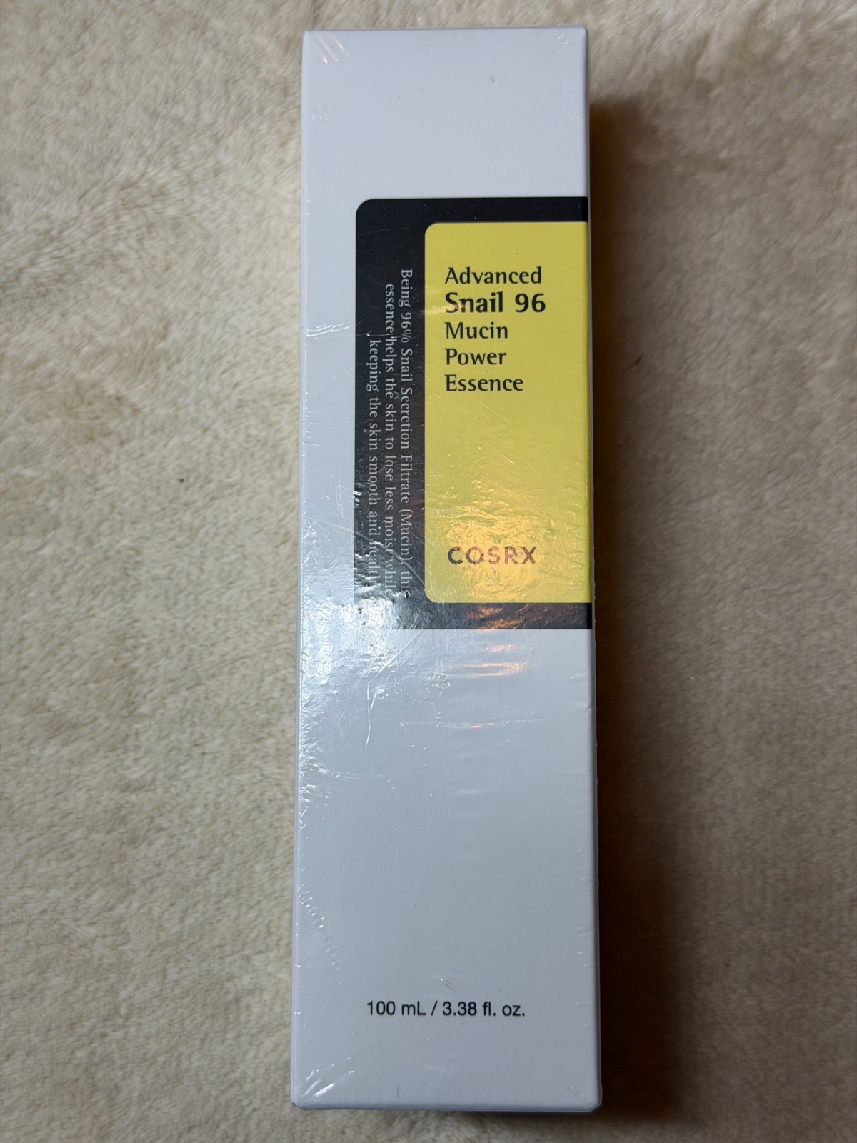 SEALED NEW COSRX Snail Mucin 96% Power Essence Hydrating Serum 3.38oz 100mL