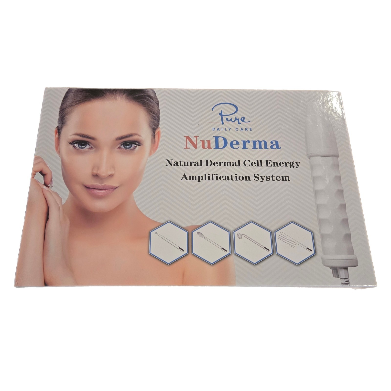 Skin Therapy Pure Daily Care NuDerma Handheld Wand Machine w/Neon – Anti-Aging