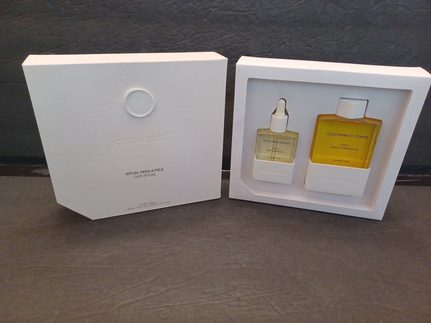 COSTA BRAZIL Skin Ritual Set Kaya Anti-Aging Face 1 oz Jungle Firming Oil 3.4 oz