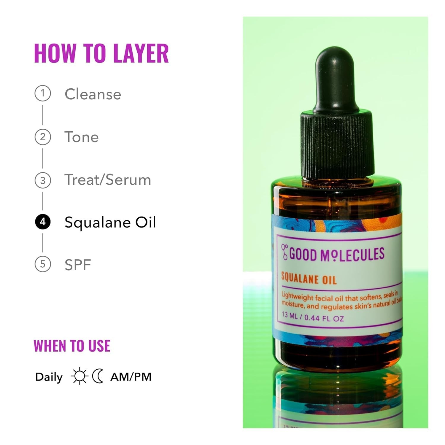 Cruelty-Free Squalane Oil – 13ml Moisturizer for Skin, Hair & Nails – Unscented