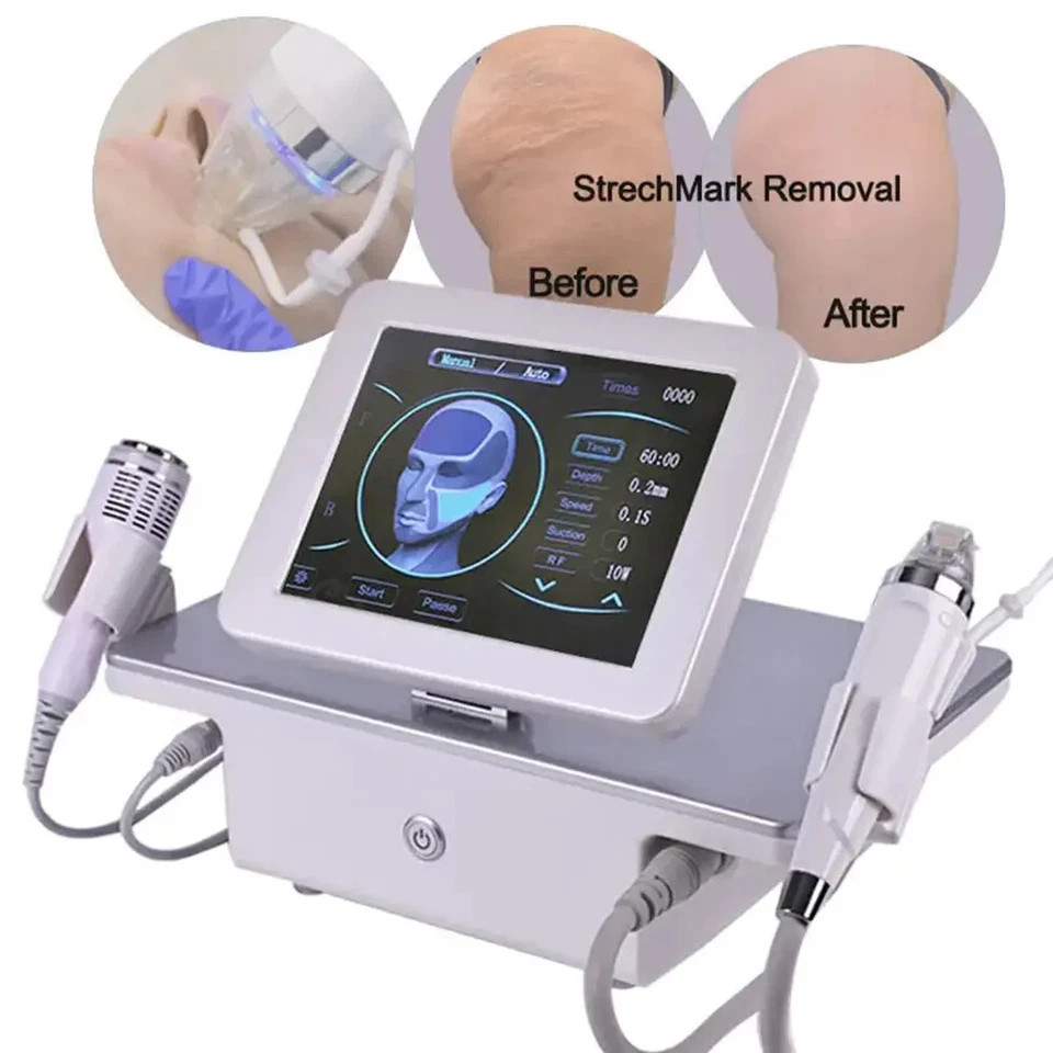 2 in 1 Fractional Micro Beauty Machine Cold Hammer Acne Removal Face Lifting Spa