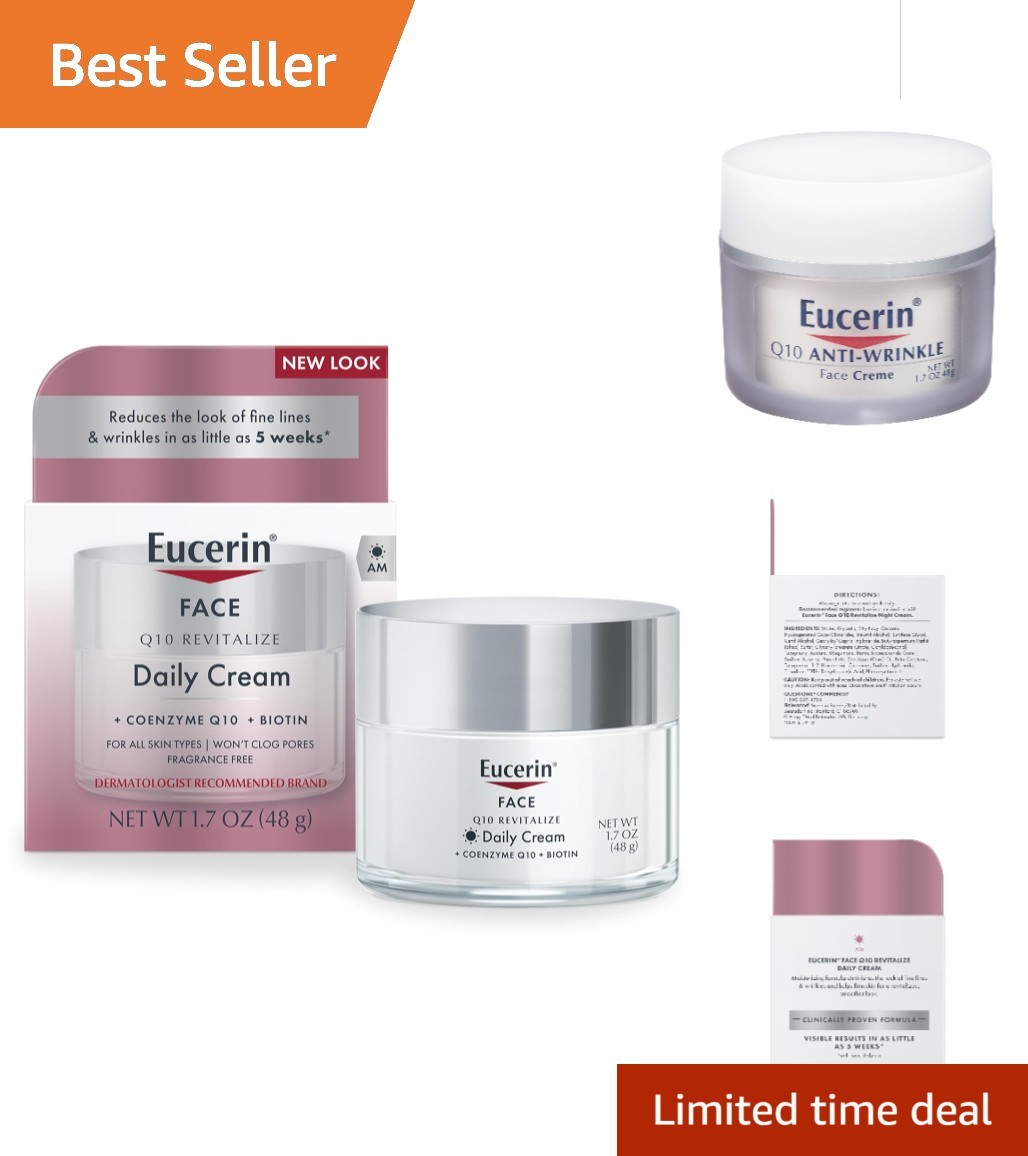 Gentle Q10 Anti-Wrinkle Cream 1.7 Oz – Moisturizing Formula for All Skin Types