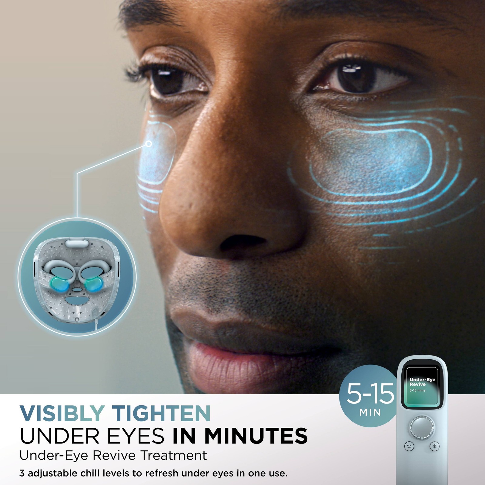 Shark – CryoGlow Under- Eye Cooling + LED Anti-Aging & Skin Clearing Face Mas…