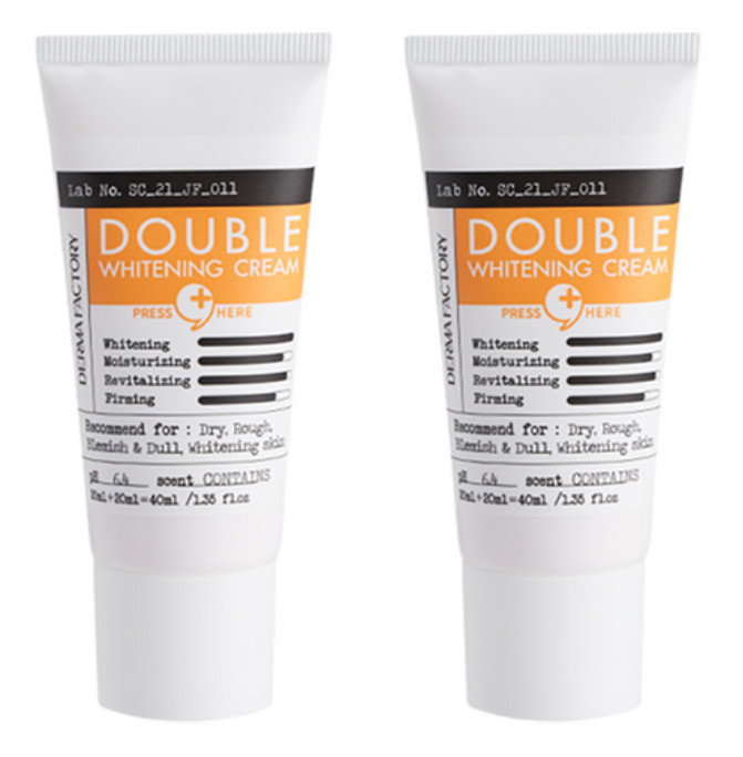 Tranexamic Acid 6% &Glutathione 2000ppm Double White Brightening Cream 40ml×2pcs
