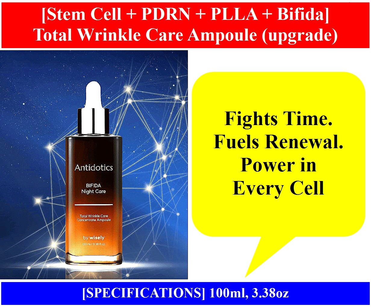 [Stem Cell + PDRN + PLLA + Bifida] Total Wrinkle Care Ampoule (Newly upgrade)