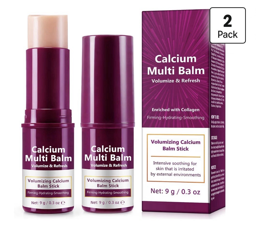 2 Pack Calcium Multi Balm Stick, Wrinkle Repair & Firming Balm, Collagen Infused