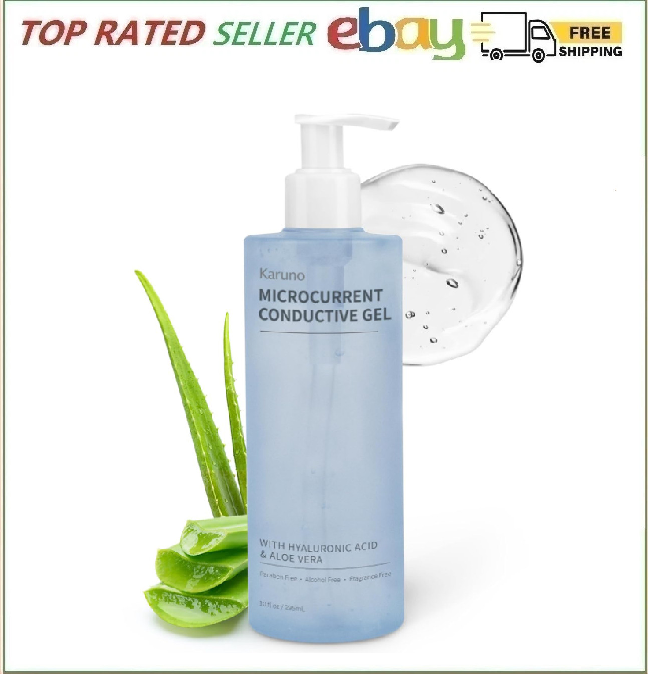 10oz Microcurrent Conductive Gel – Hydrating Gel with Hyaluronic Acid & Aloe Ver