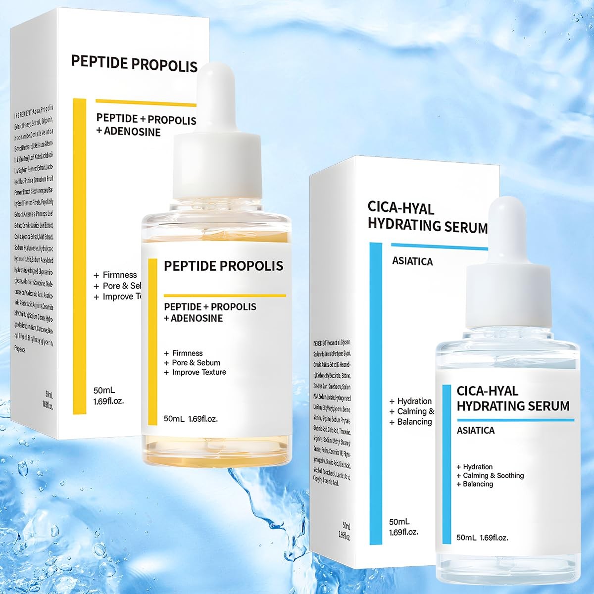 2PCS Hydration & Wrinkle Renewal Serum, with Peptide 1 Fl Oz (Pack of 1)