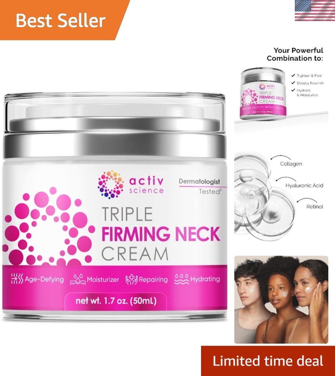 Neck Firming Cream – Natural Anti-Aging Facial Moisturizer