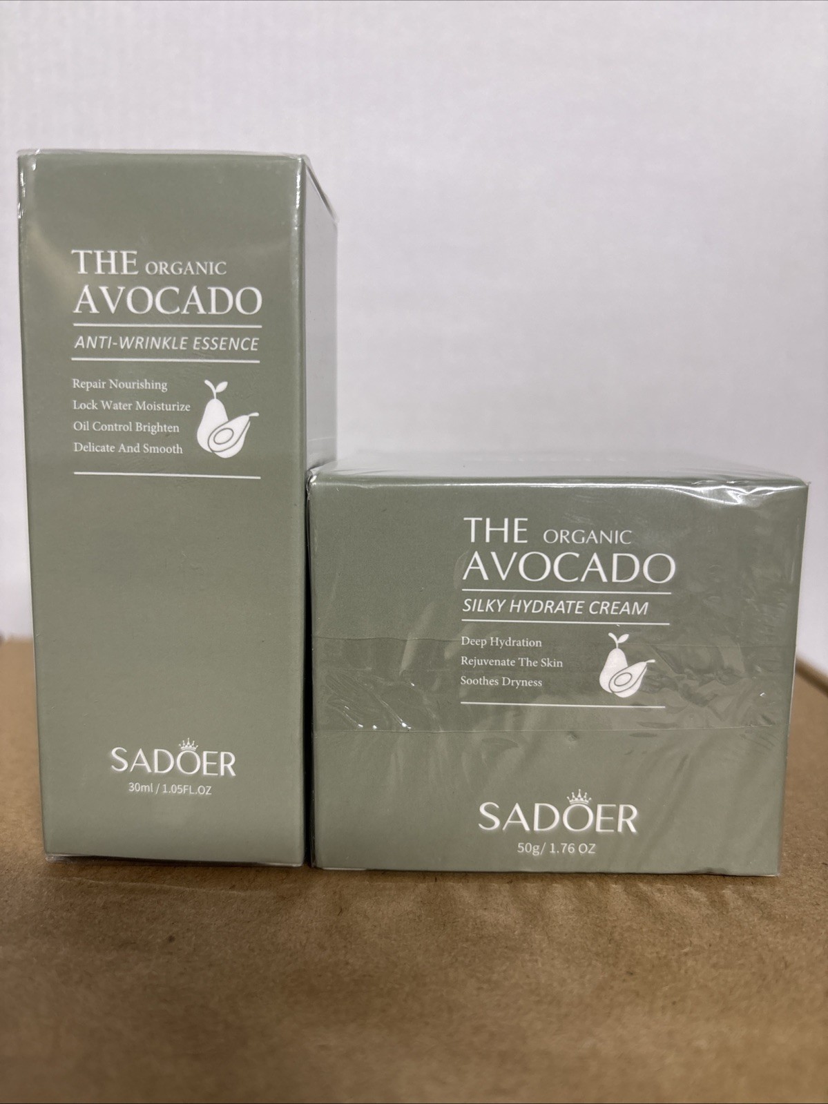 SADOER Set The Organic Avocado Anti Wrinkle Essence/Silky Hydrate Cream Exp 2027