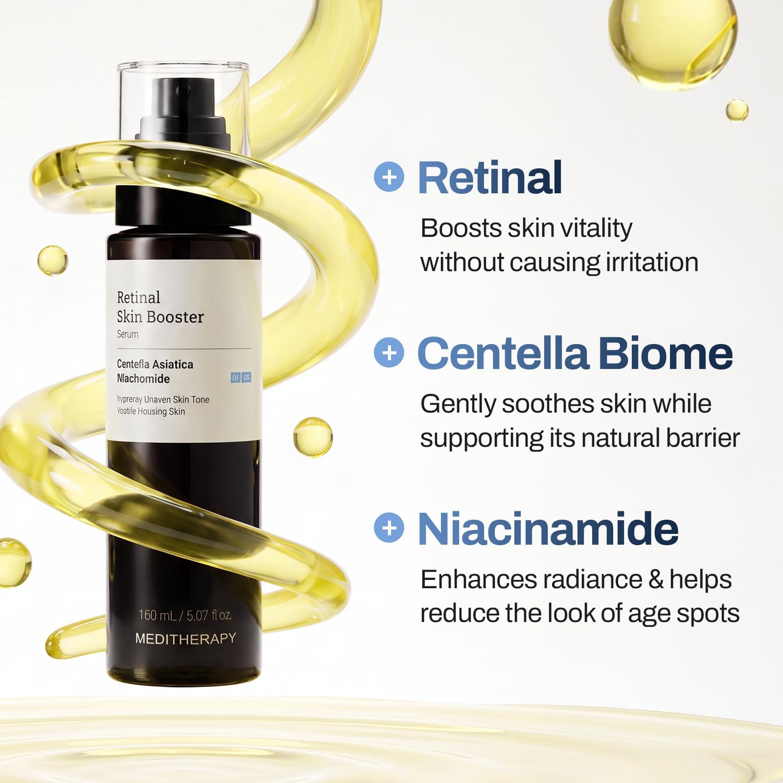 MEDITHERAPY Retinal Skin Booster Serum 5.07 fl oz Retinaldehyde Niacinamide Cica