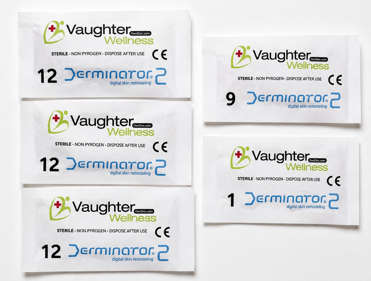 NEW Derminator 2 Microneedling Device + 5 Sealed Cartridges + Magnet