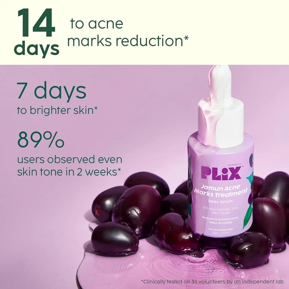 The Plant Fix Plix 10% Niacinamide Jamun Face Serum 30ml Pack Of 2 For Unisex