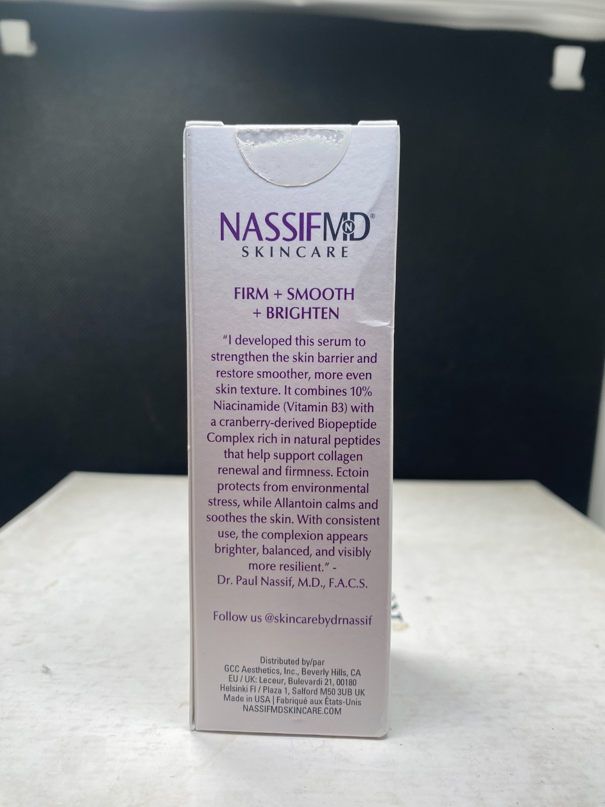 NassifMD Firm & Smooth Niacinamide Biopeptide Serum 1 oz / 30mL