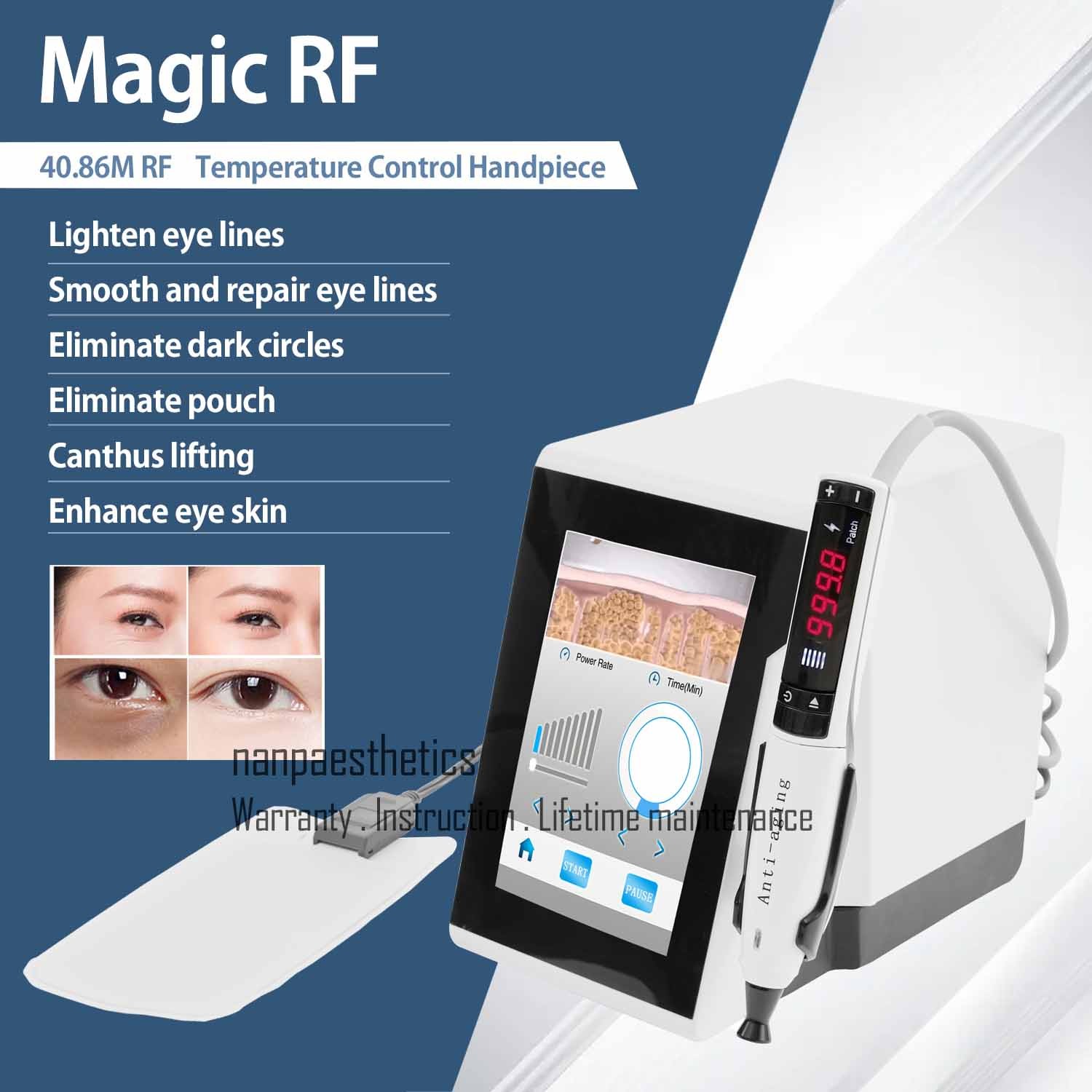 RF Eye Face Lifting Machine Anti aging RF Wrinkles Removal Skin Firming Tighten