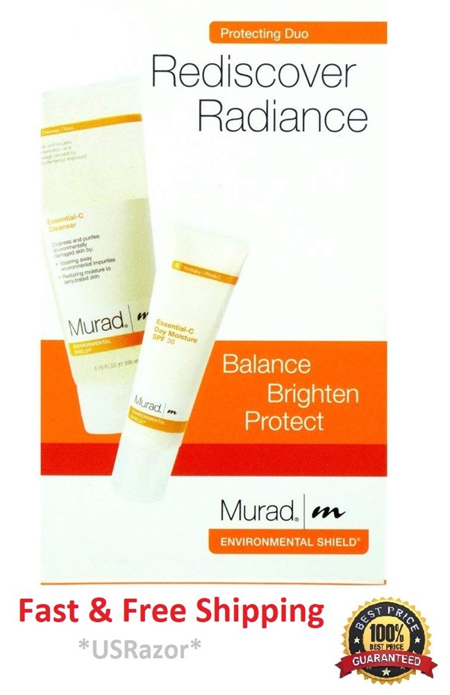 Murad Rediscover Radiance Balance Brighten Protecting Cleanser Duo Made in USA