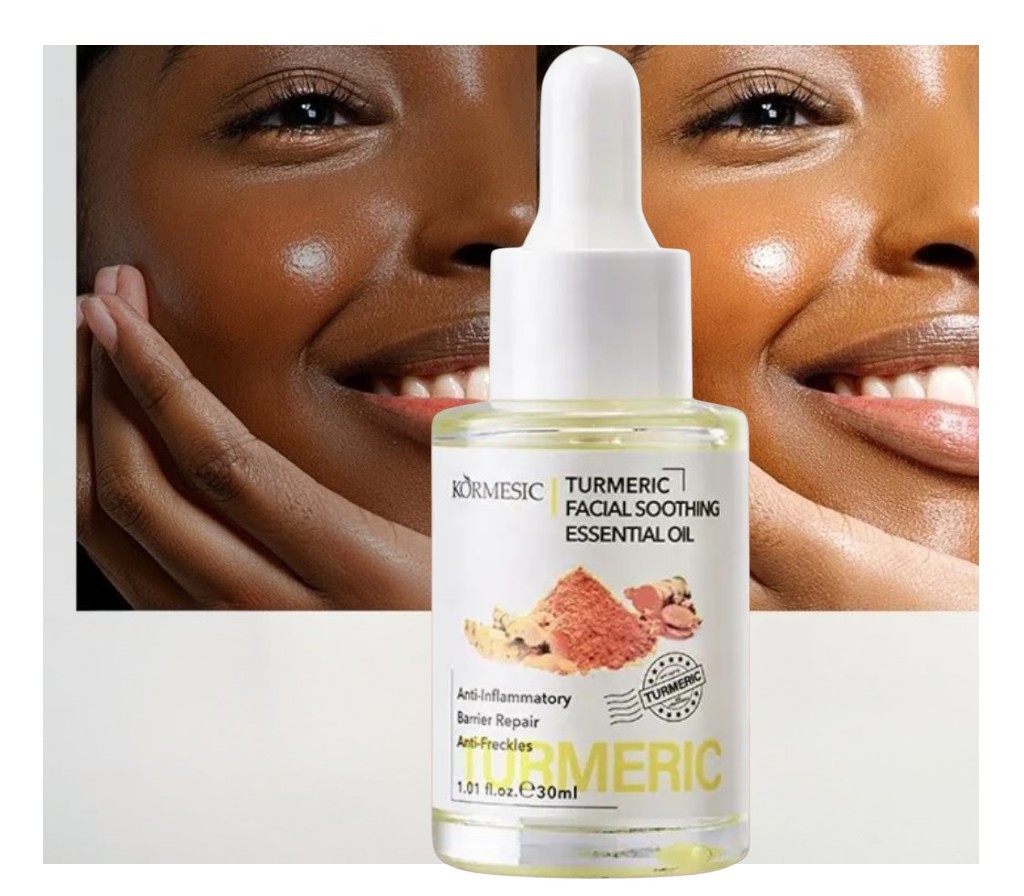 3X Turmeric Facial Soothing Essential Oil Skin Brightening Serum, 1oz [USA Stock