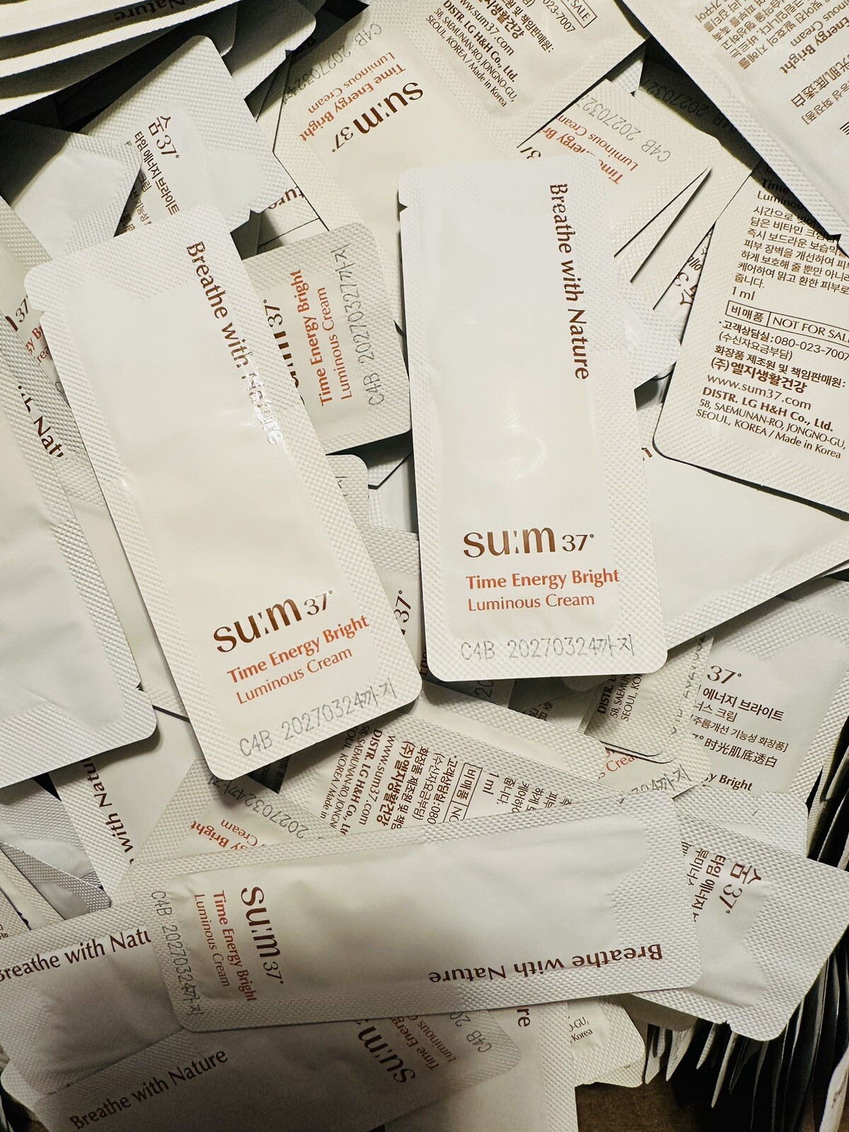 SU:M37 Time Energy Bright Luminous Cream 1ml x 50pcs SUM37