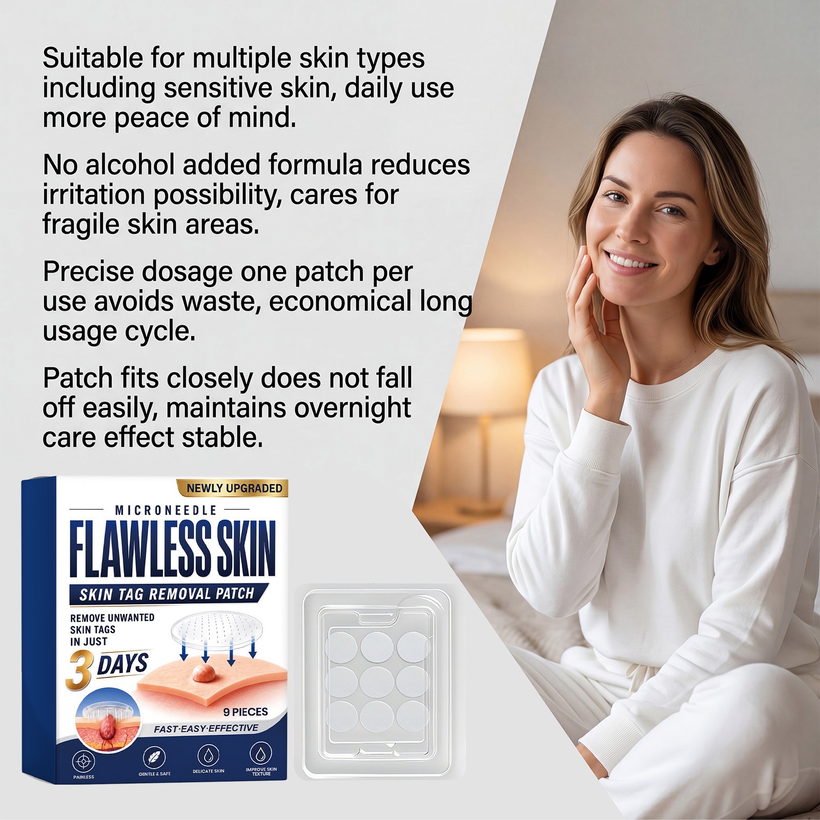 2x Hydrocolloid Patches, 2-in-1, Newly Upgraded, For Face And Body,Flawless Skin