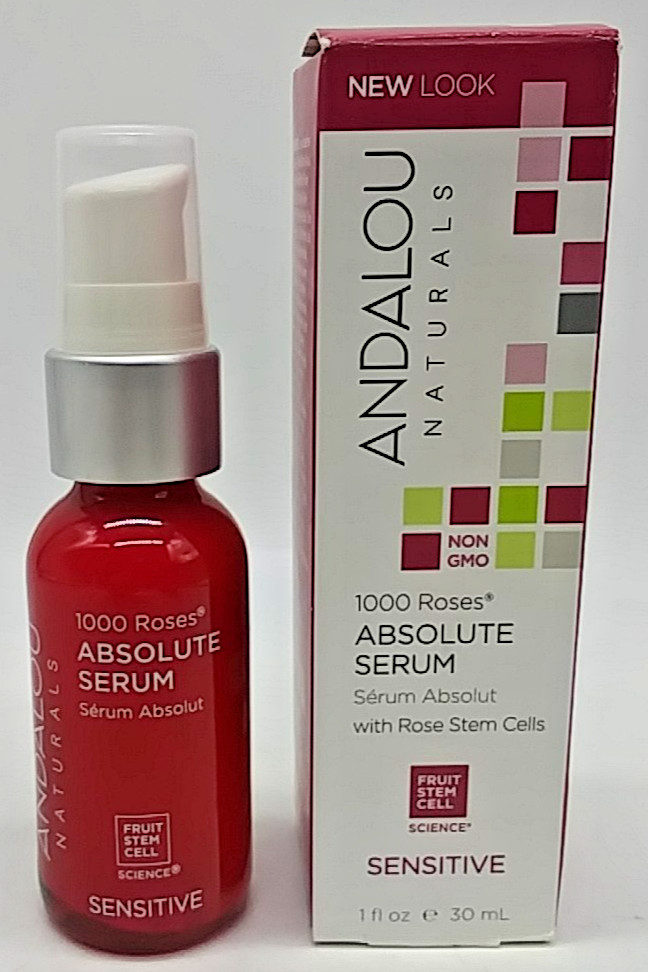 Andalou Naturals 1000 Roses Absolute Serum Sensitive 1 Fl. Oz For Face & Neck