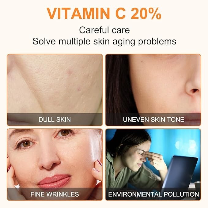 Premium 20% Vitamin C Serum For Face with Hyaluronic Acid, 60 ml