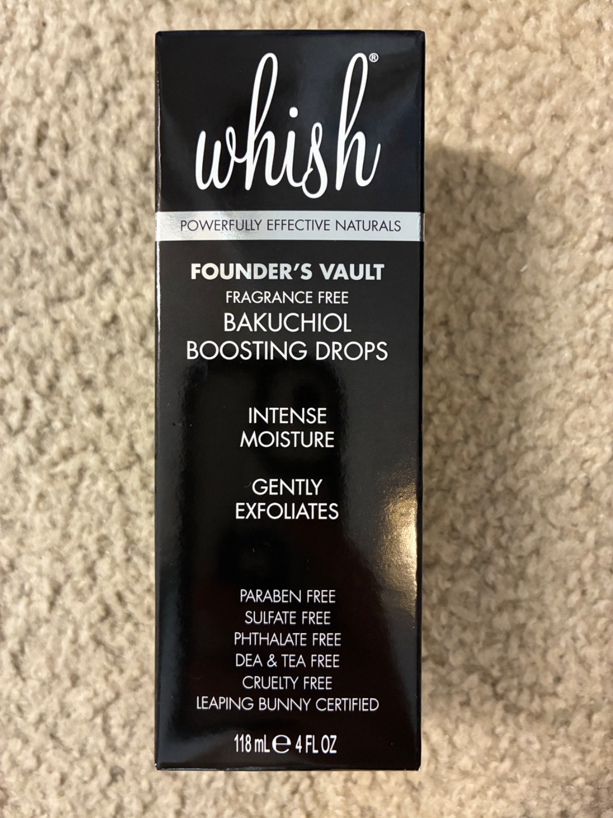 WHISH FOUNDERS VAULT BAKUCHIOL BOOSTING DROPS FRAGRANCE FREE 4 fl oz MEGA NEW