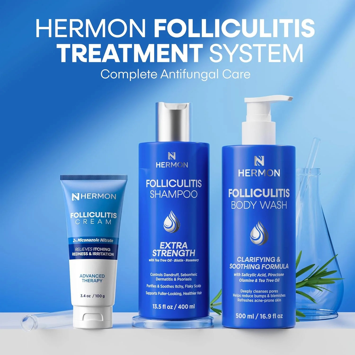 Hermon Folliculitis Cream: Effective for Folliculitis Scalp Face and Body 100g