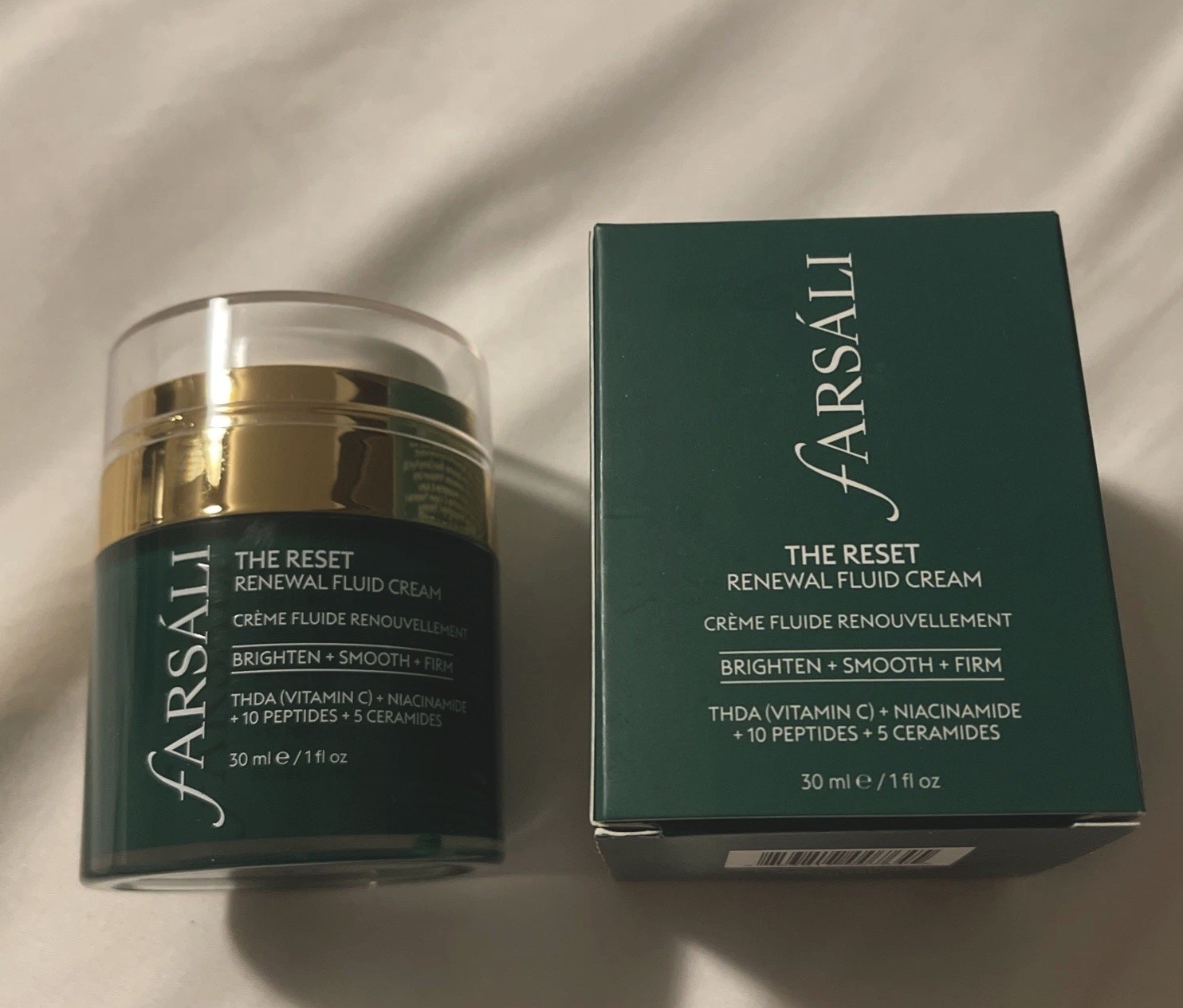 Farsali The Reset Renewal Fluid Cream Lightweight Serum Cream Smooth & Firm 1 Oz