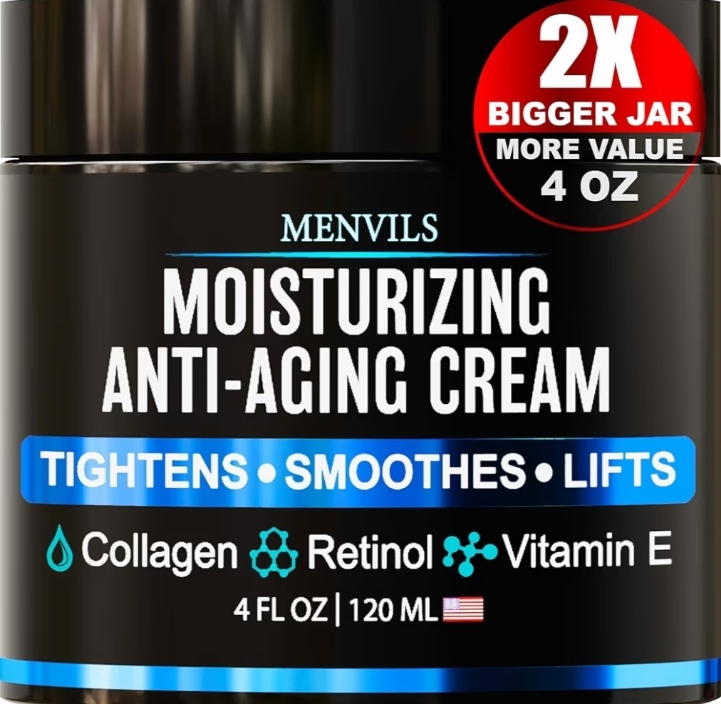 Crema Facial Hidratante Para Hombres Antienvejecimiento Con Colágeno y Retinol