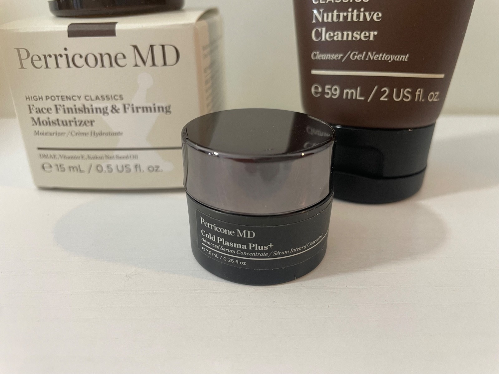 Perricone MD Travel Set Cold Plasma Plus+ Serum, Cleanser & Firming Moisturizer