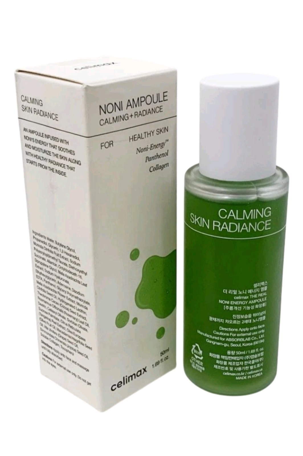 CELIMAX NONI ENERGY AMPOULE 50ml Calming + Radiance Skin K-Beauty Exp 2027