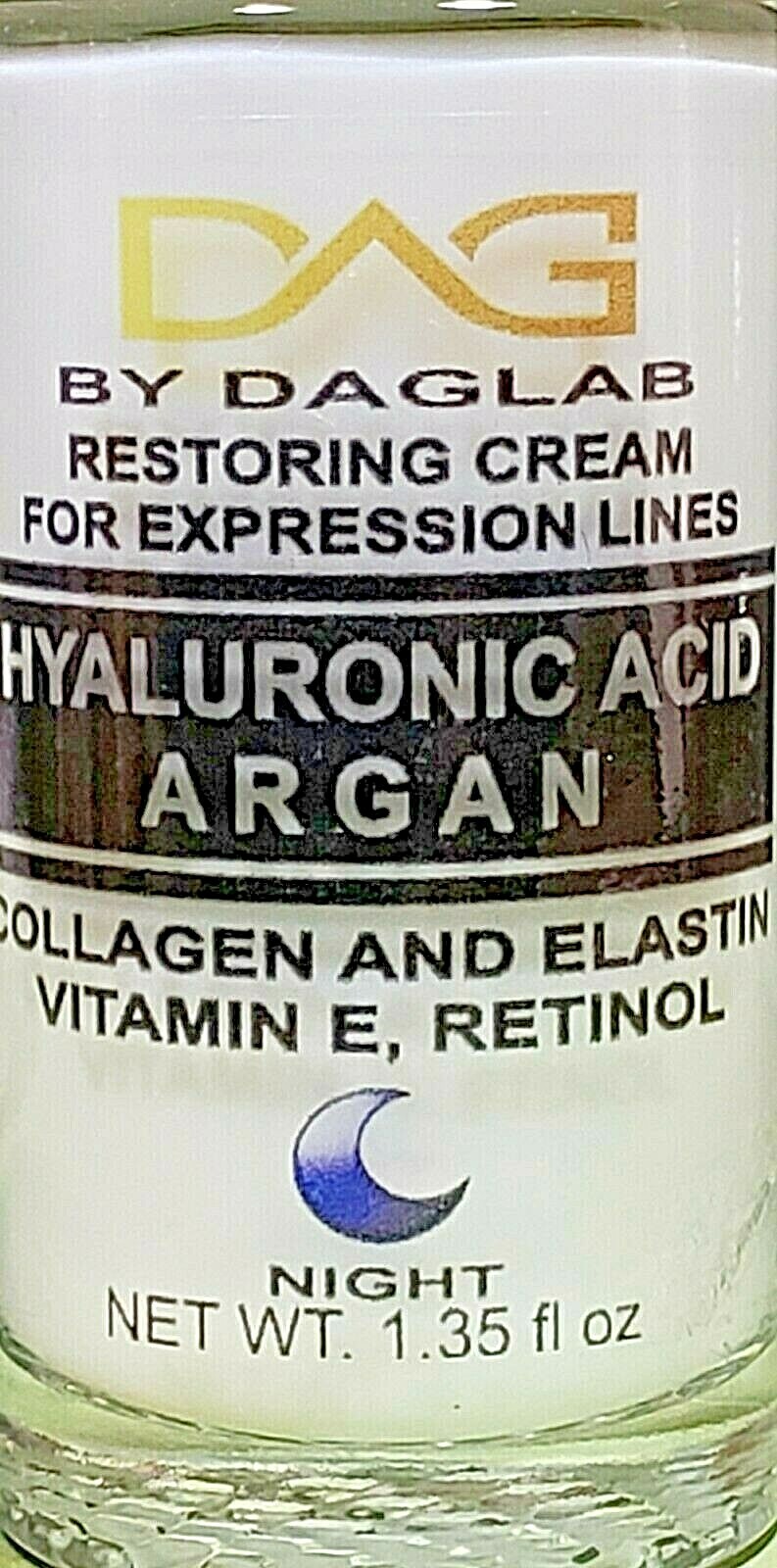 Hyaluronic Acid ARGAN Collagen Elastin Anti-Aging Night (1.35 oz) Crema de Noche