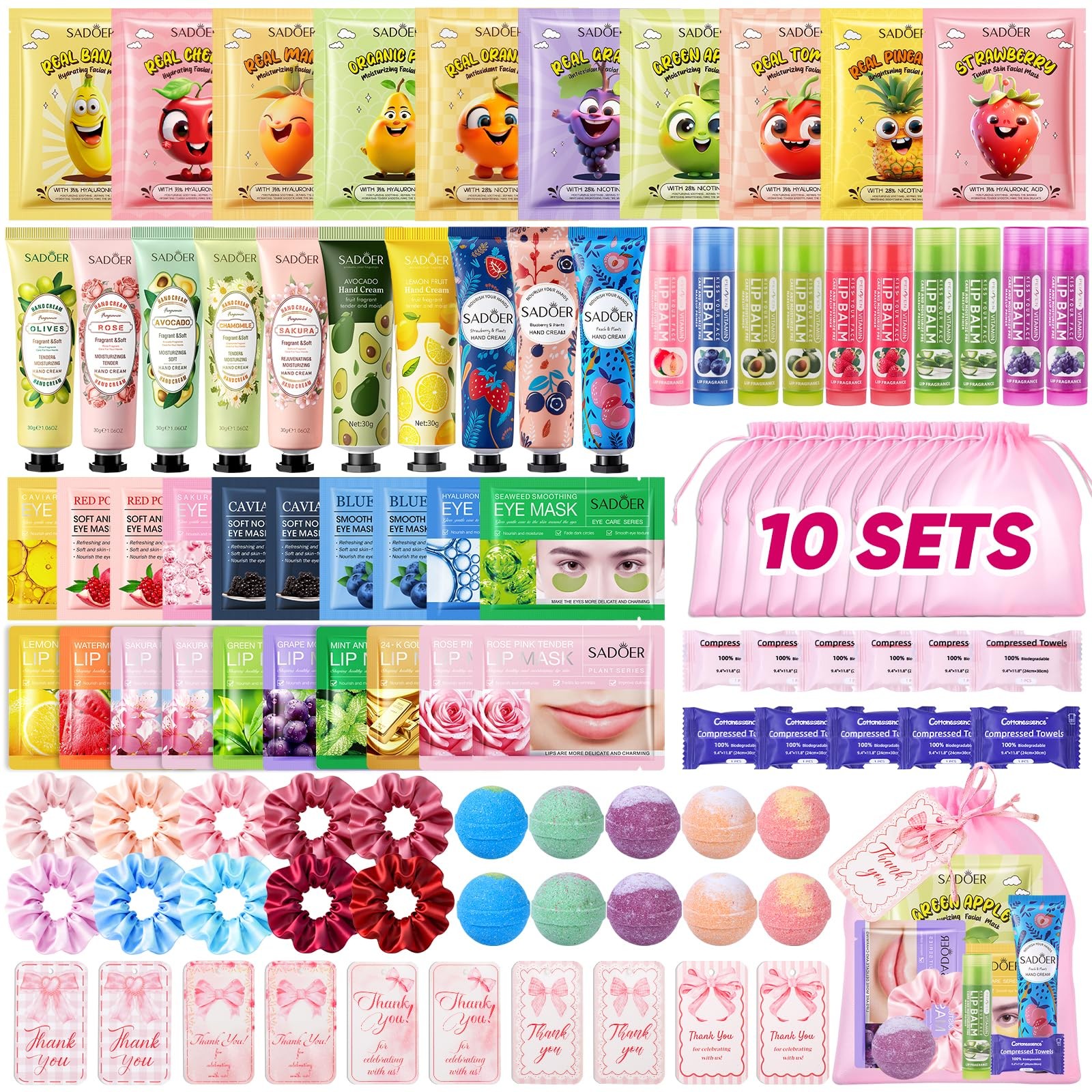 100 PCS Spa Party Supplies for Girls , Spa Party Favors Include Face Masks Sk…