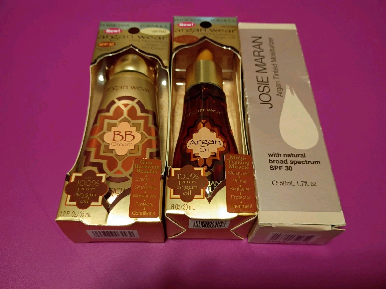 Josie Maran And Physicians Formula Argan Oil BB Cream Tinted Moisturizer Lot NIB