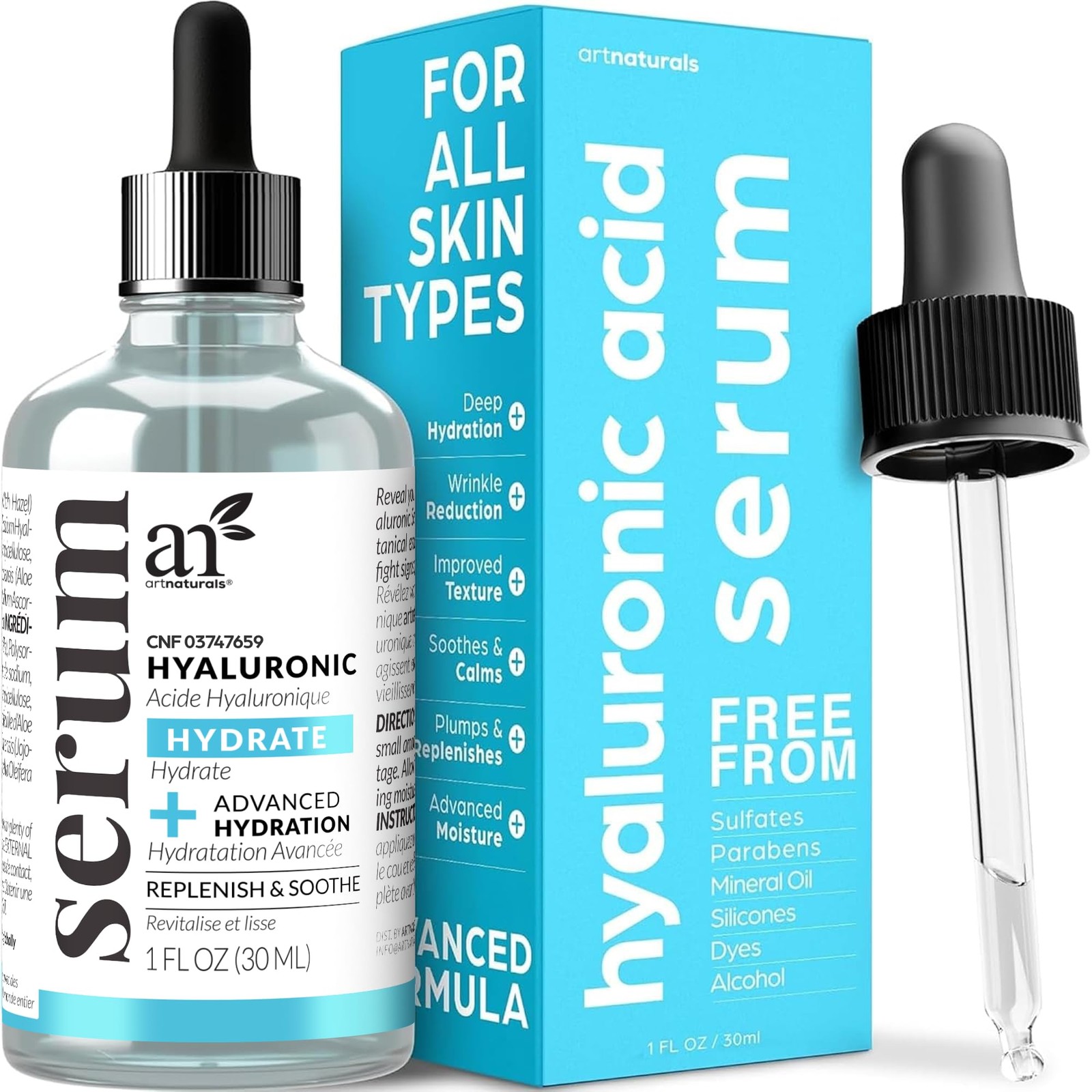 ArtNaturals Hyaluronic Acid Serum – Anti- Aging Facial 1 Fl Oz (Pack of 1)