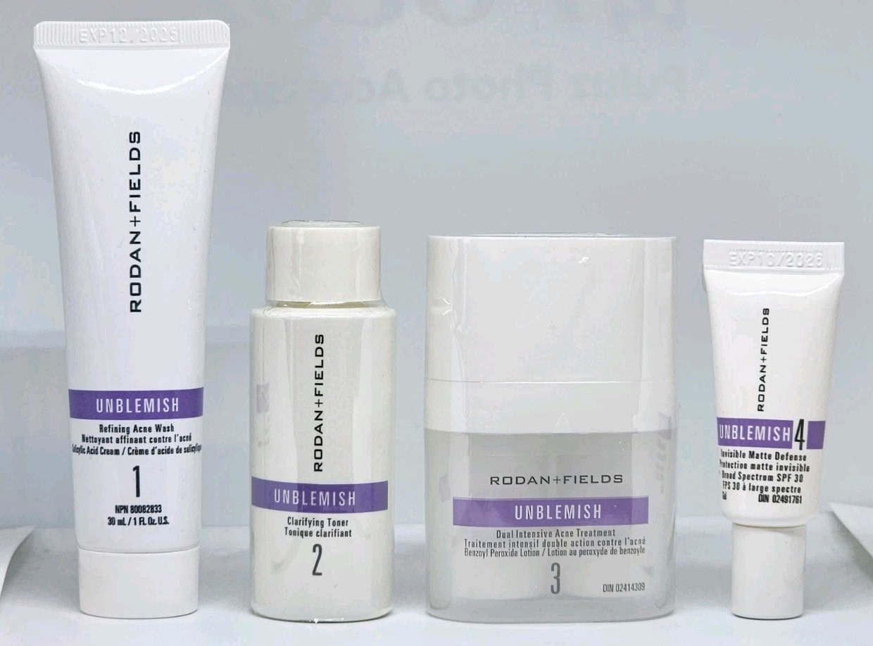 Rodan + Fields Unblemish Regimen On-The-Go Travel Size Skincare Set New in Box