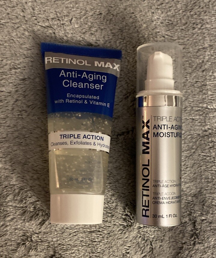 Retinol Max Duo Kit Anti-Aging Cleanser & Moisturizer Triple Action