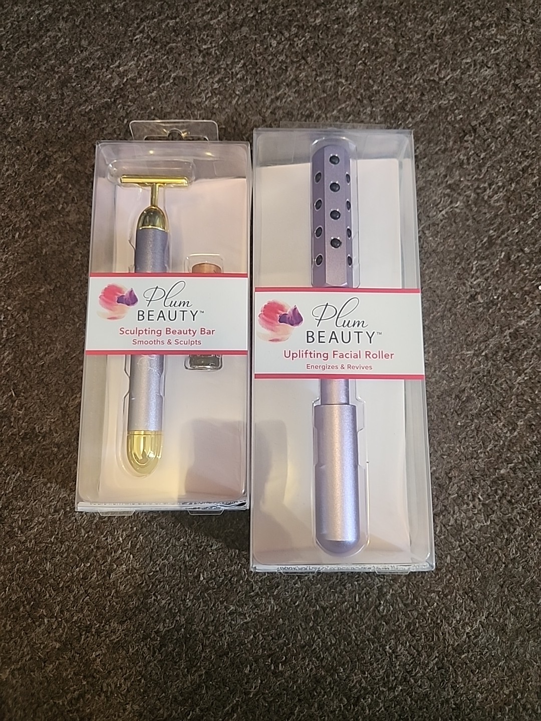 Plum Beauty PURPLE Sculpting Beauty Bar Face Massager with Battery