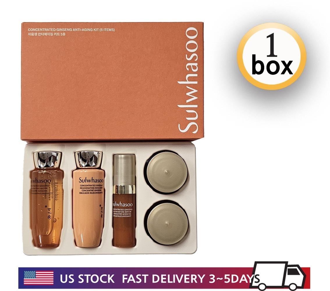 Sulwhasoo Concentrated Ginseng Rejuvenating Anti-Aging Kit (5 Items) .K-Beauty