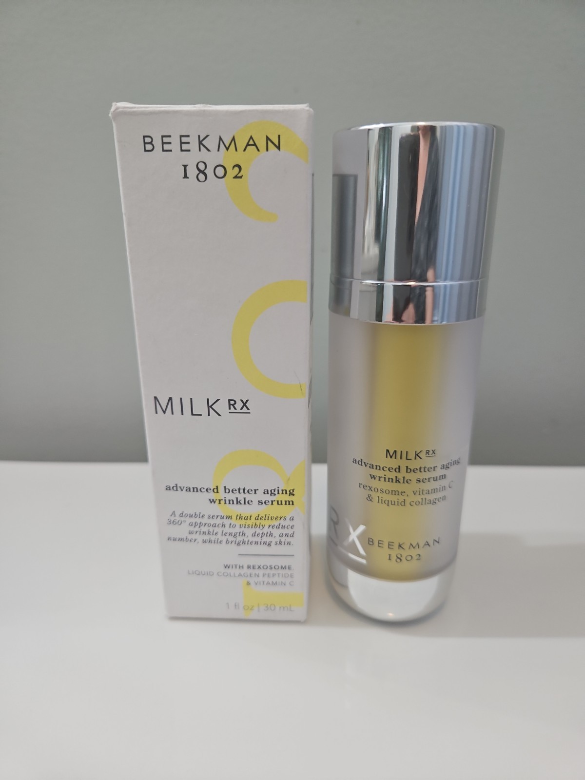 Beekman 1802 Milk RX Advanced Better Aging Wrinkle Serum 1oz/30mL NEW
