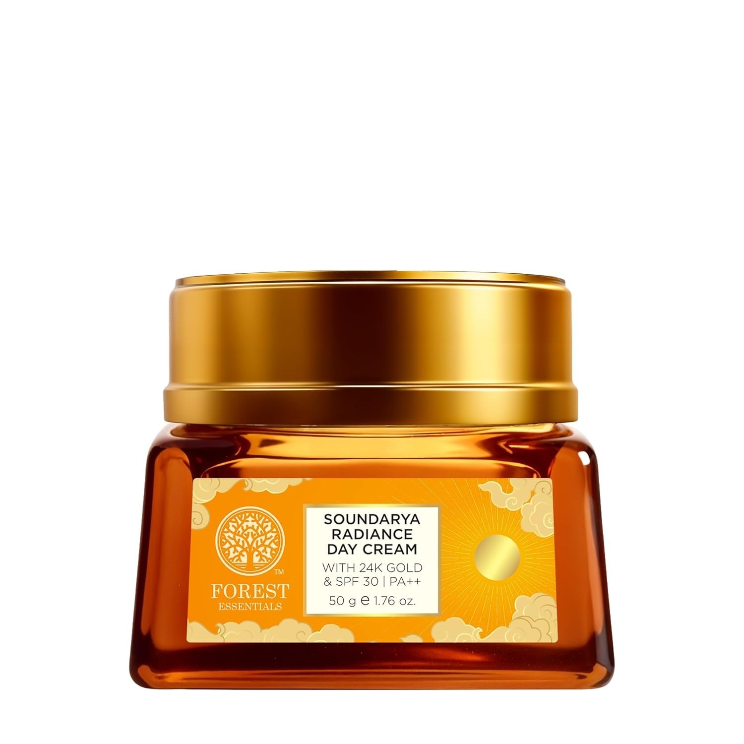 Forest Essentials Bestselling Soundarya Radiance Day Cream 24K Gold SPF 30, 50g