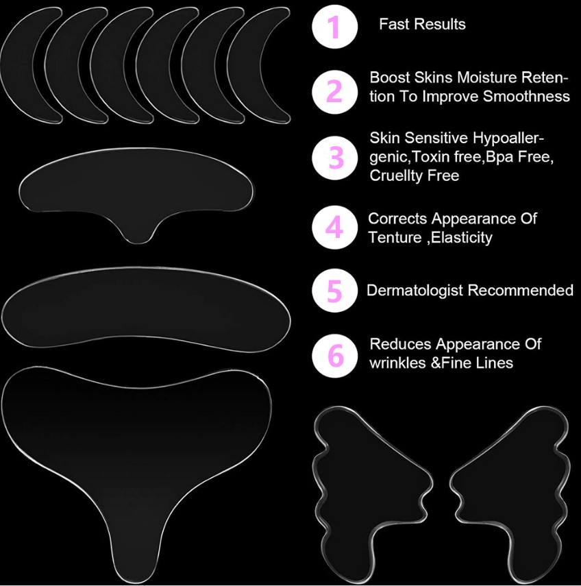 11Pack Silicone Anti-Wrinkle Face/Chest Pad Gift For Woman/All Type Skins