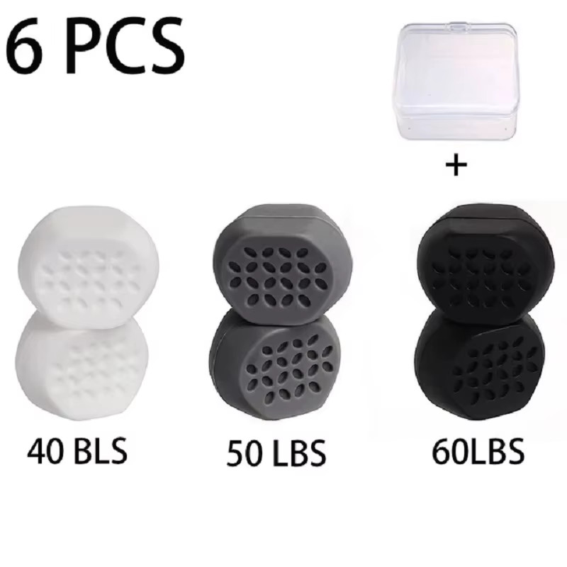 6Pcs Anti-Aging Jaw Exerciser Food-Grade Silica Neck Face Toning Jawline Muscle