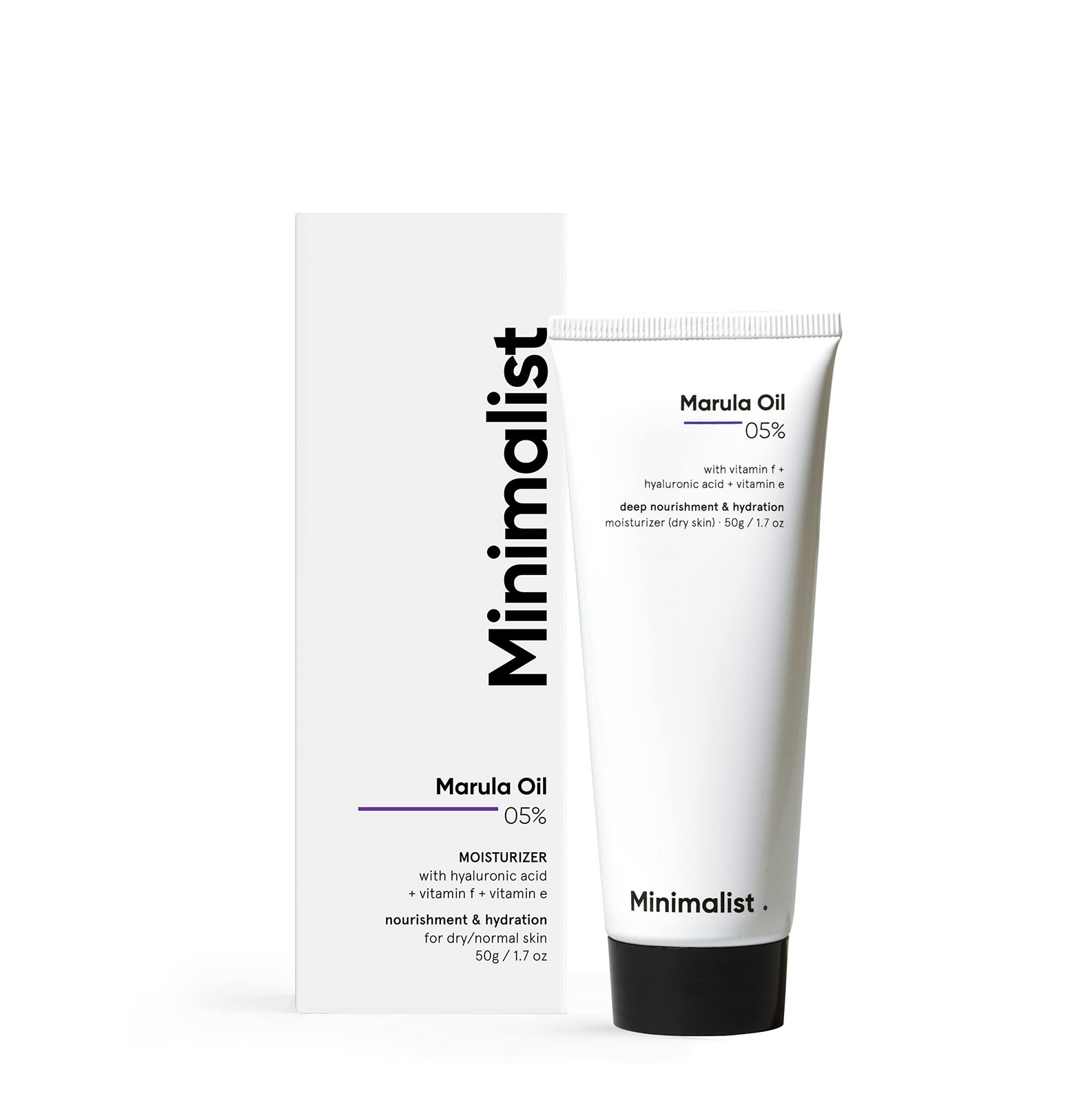 Minimalist Face Moisturizer for Dry Skin | Marula Oil 5 With Hyaluronic Acid …
