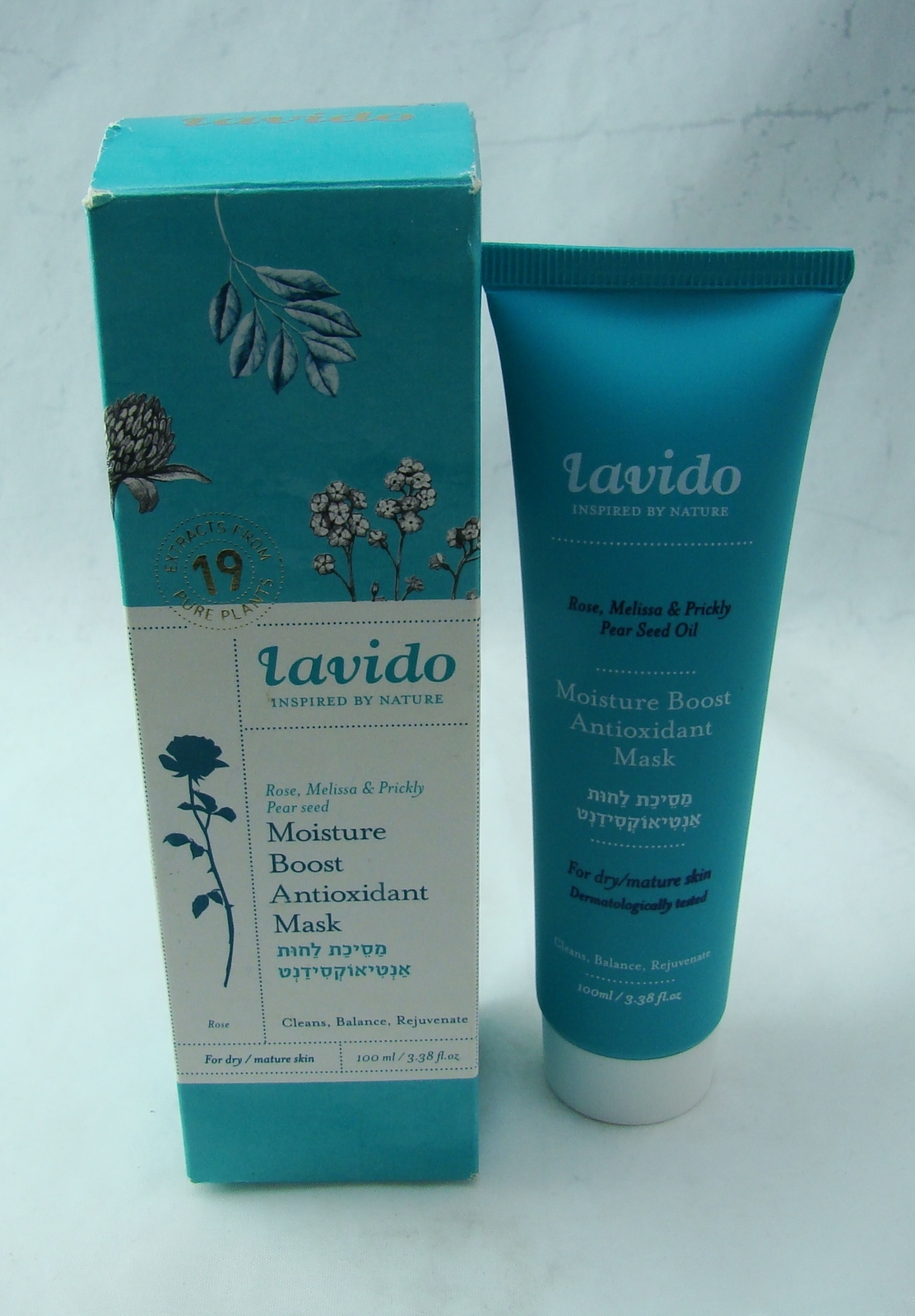 Lavidio ROSE Moisure Boost Antioxidant Mask 100 ml 3.38 oz NEW NIB imperf