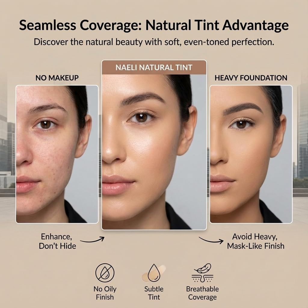 NAELI Anti Aging Tinted Moisturizer SPF 50, Mineral Sunscreen for Face with Z…